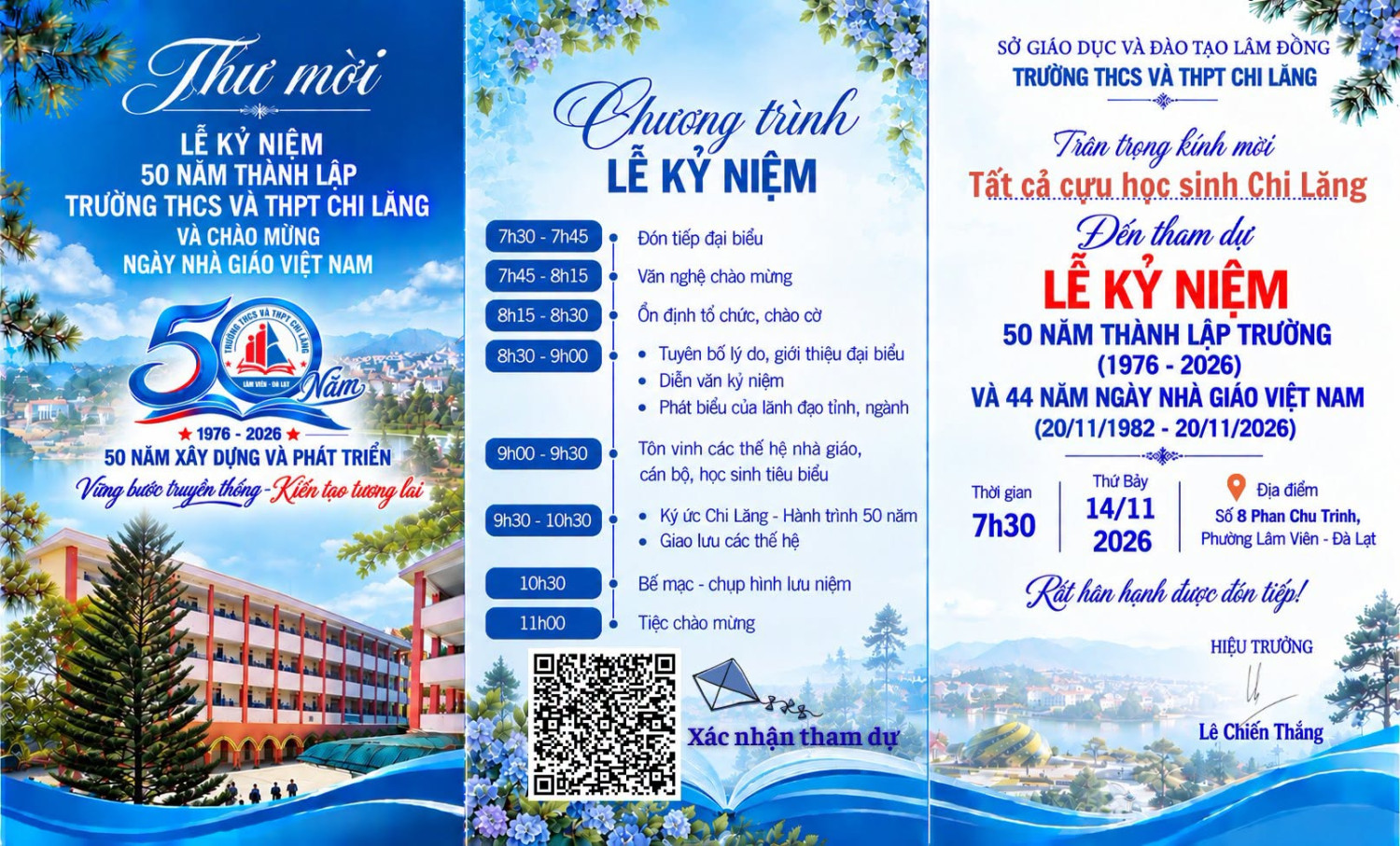 Thư mời Chương trình kỷ niệm 50 năm thành lập